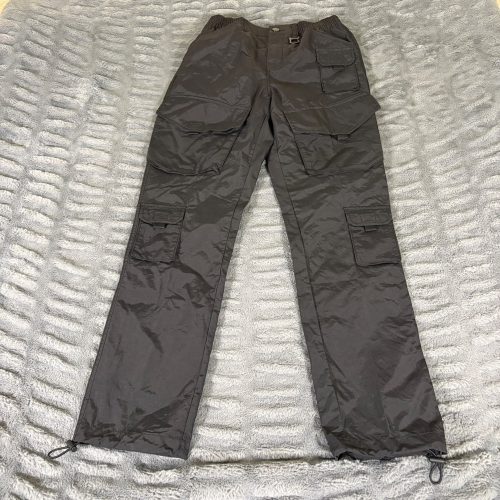 LCKR Mens Black Nylon Cargo Techwear Pants Small RN 69778 AR950